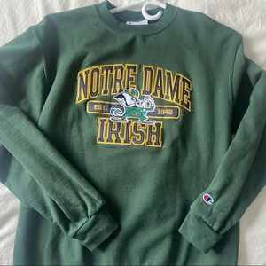 Green Champion Notre Dame Sweater, Size Medium